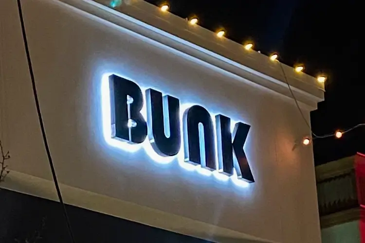 Bunk Sandwiches Back Lit Channel Letters